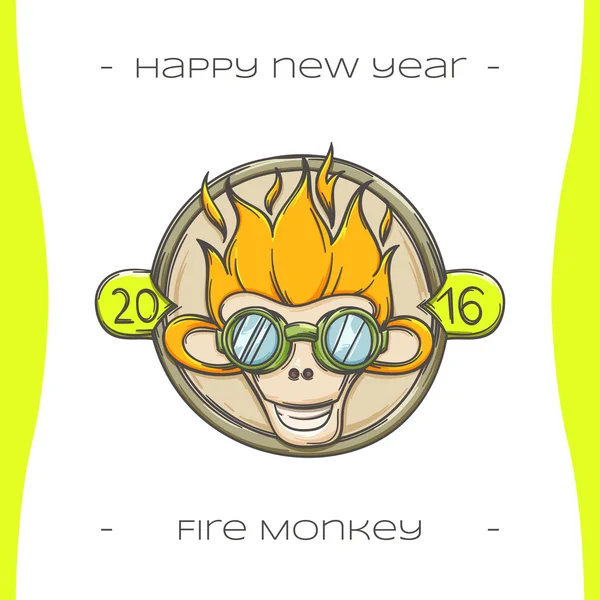 Fire Monkey en — Stock vektor