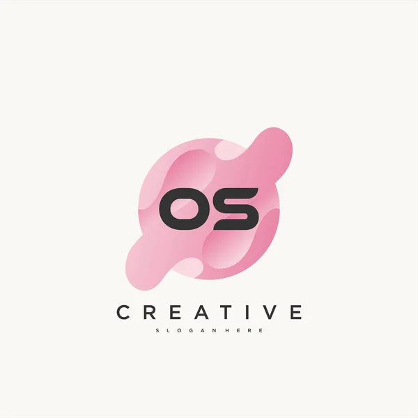 Eerste Letter Kleurrijk Logo Pictogram Ontwerp Template Elementen Vector Art — Stockvector