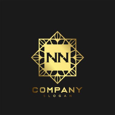 NN Premium harflerinin baş harflerinin logosu. Minimalist sembol vektör tasarımı. Lüks logosu.