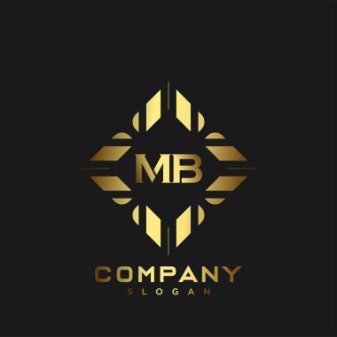 MB Premium harflerin baş harflerinin logosu. Minimalist sembol vektör tasarımı. Lüks logosu.