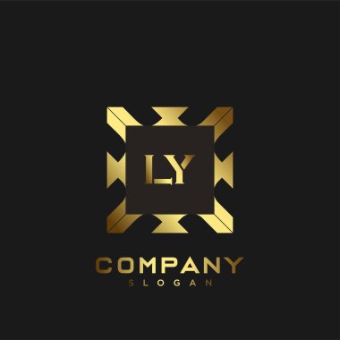 LY Premium harfli harflerin baş harfleri. Minimalist sembol vektör tasarımı. Lüks logosu.