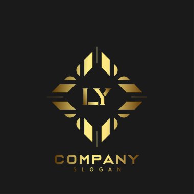 LY Premium harfli harflerin baş harfleri. Minimalist sembol vektör tasarımı. Lüks logosu.