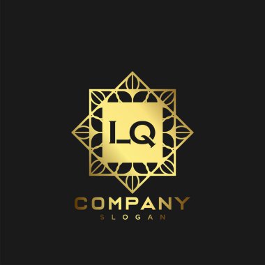 LQ Premium harflerin baş harflerinin logosu. Minimalist sembol vektör tasarımı. Lüks logosu.