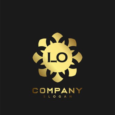 LO Premium harfinin baş harflerinin logosu. Minimalist sembol vektör tasarımı. Lüks logosu.