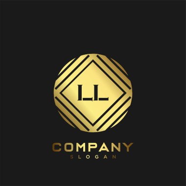 LL Premium harfli harflerin baş harfleri. Minimalist sembol vektör tasarımı. Lüks logosu.