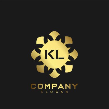 KL Premium harflerinin baş harflerinin logosu. Minimalist sembol vektör tasarımı. Lüks logosu.