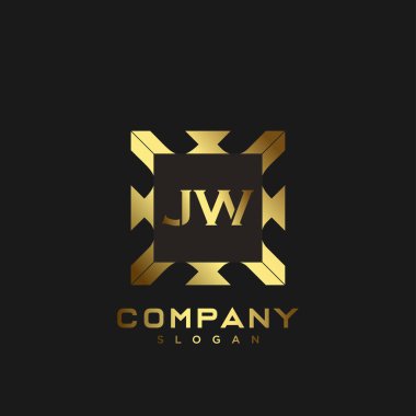 JW Premium harflerin baş harflerinin logosu. Minimalist sembol vektör tasarımı. Lüks logosu.