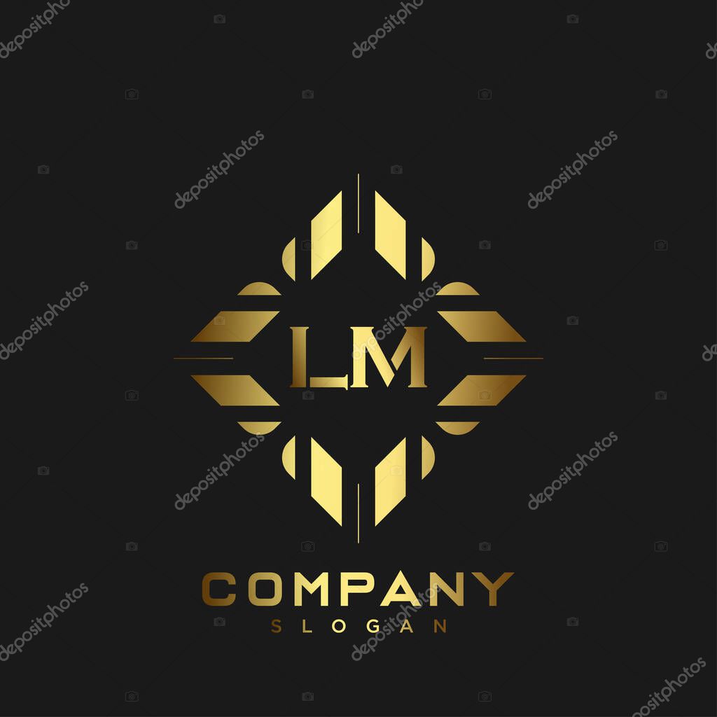 LM Premium monogram letter initials logo. minimalist symbol icon vector design. Luxury logotype.