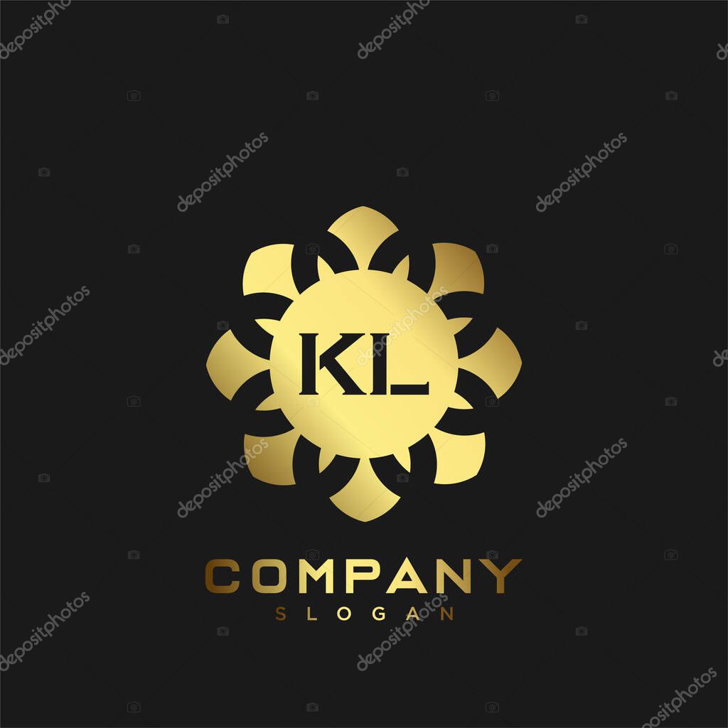 KL Premium monogram letter initials logo. minimalist symbol icon vector design. Luxury logotype.
