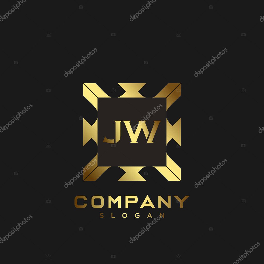 JW Premium monogram letter initials logo. minimalist symbol icon vector design. Luxury logotype.