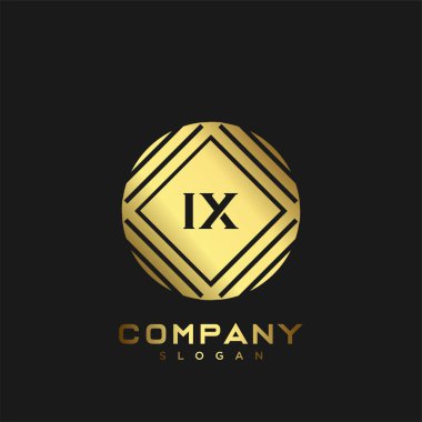 IX Premium harflerinin baş harflerinin logosu. Minimalist sembol vektör tasarımı. Lüks logosu.