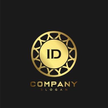 Premium monogram harflerin baş harflerinin logosu. Minimalist sembol vektör tasarımı. Lüks logosu.