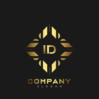 Premium monogram harflerin baş harflerinin logosu. Minimalist sembol vektör tasarımı. Lüks logosu.