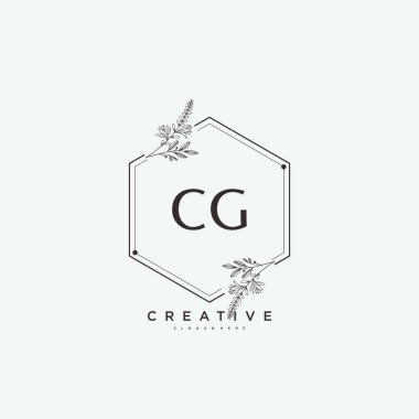 İlk imzalı el yazısı logosu, ilk imza, düğün, moda, mücevher, butik, çiçek ve botanik. Herhangi bir şirket ya da işletme için yaratıcı şablona sahip..