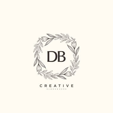 İlk imzalı el yazısı logosu, düğün, moda, mücevher, butik, çiçek ve botanik. Herhangi bir şirket ya da işletme için yaratıcı şablona sahip..