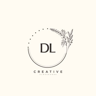 İlk imza, düğün, moda, mücevher, butik, çiçek ve botanik gibi yaratıcı şablona sahip ilk el yazısı logosu..