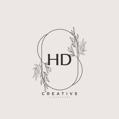 İlk imzadan oluşan el yazısı logosu, düğün, moda, mücevher, butik, çiçek ve botanik. Herhangi bir şirket veya işletme için yaratıcı şablona sahip..