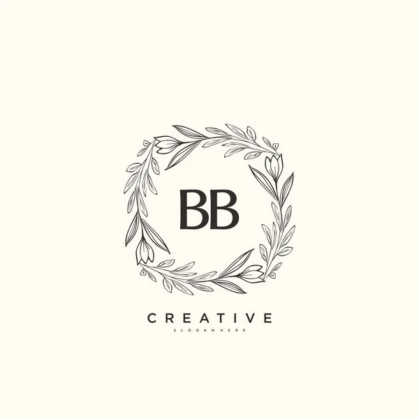 Güzellik Vektörü Başlangıç Logosu Imzalı Yazısı Logosu Düğün Moda Mücevher — Stok Vektör