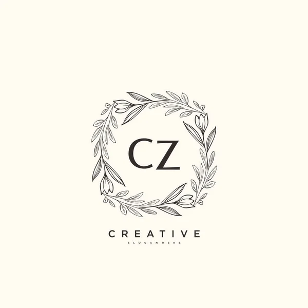 Beauty Vector Eerste Logo Kunst Handschrift Logo Van Eerste Handtekening — Stockvector