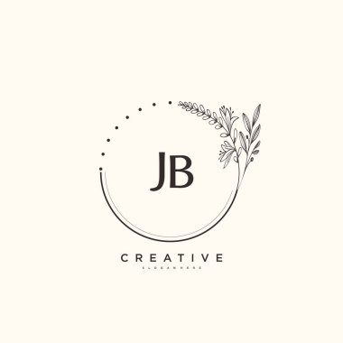 JB Beauty vektör ilk logo sanat, el yazısı ilk imza, düğün, moda, mücevher, butik, çiçek ve botanik herhangi bir şirket veya işletme için yaratıcı şablon ile.