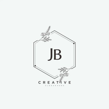 JB Beauty vektör ilk logo sanat, el yazısı ilk imza, düğün, moda, mücevher, butik, çiçek ve botanik herhangi bir şirket veya işletme için yaratıcı şablon ile.