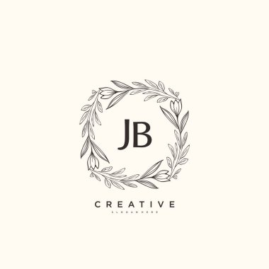 JB Beauty vektör ilk logo sanat, el yazısı ilk imza, düğün, moda, mücevher, butik, çiçek ve botanik herhangi bir şirket veya işletme için yaratıcı şablon ile.