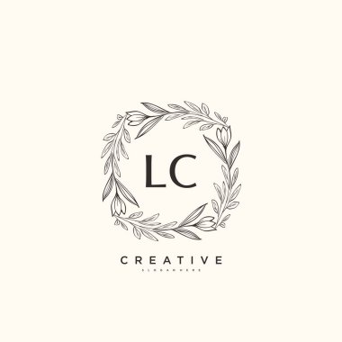LC Beauty vektör ilk logo sanat, el yazısı ilk imza, düğün, moda, mücevher, butik, çiçek ve botanik herhangi bir şirket veya işletme için yaratıcı şablon ile.