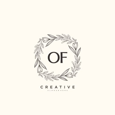 Herhangi bir şirket veya işletme için yaratıcı şablona sahip ilk imza, düğün, moda, mücevher, butik, çiçek ve botanik el yazısı logosu..