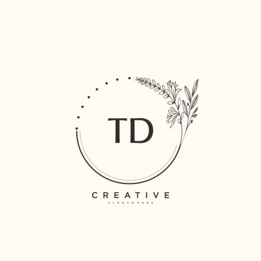 İlk imzadan oluşan el yazısı logosu, düğün, moda, mücevher, butik, çiçek ve botanik. Herhangi bir şirket ya da işletme için yaratıcı şablona sahip..