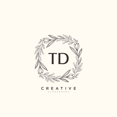 İlk imzadan oluşan el yazısı logosu, düğün, moda, mücevher, butik, çiçek ve botanik. Herhangi bir şirket ya da işletme için yaratıcı şablona sahip..