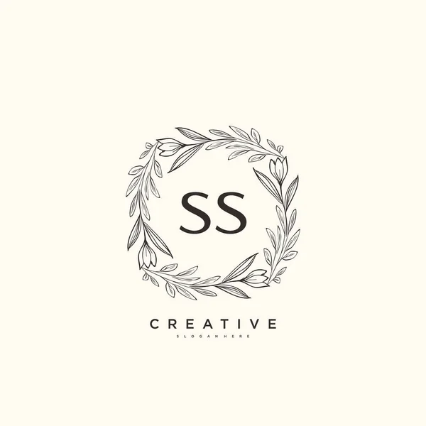 Beauty Vector Initial Logo Art Handwriting Logo Initial Signature Wedding — Stock Vector