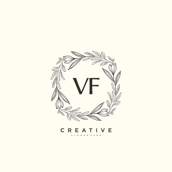 Beauty Vector Initial Logo Art Handschrift Logo Der Initialen Unterschrift — Stockvektor