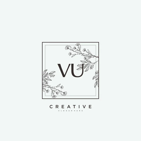 Beauté Vecteur Initial Logo Art Écriture Logo Signature Initiale Mariage — Image vectorielle