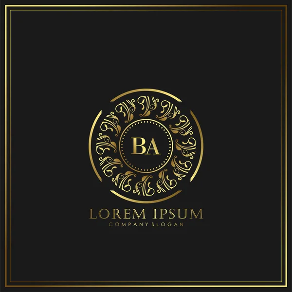 Inicial Carta Luxo Logotipo Modelo Vetor Para Restaurante Royalty Boutique —  Vetores de Stock
