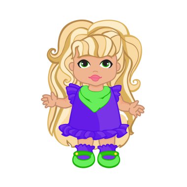 Puple elbiseli kız bebek