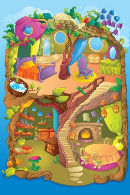 Sevimli peri doğa evi