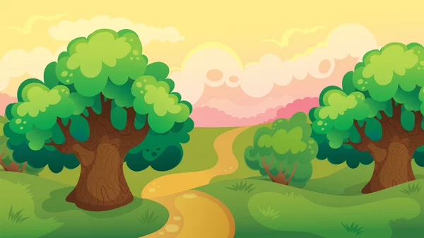 Bosque juego fondo — Vector de stock