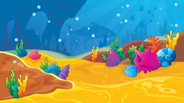 Spel onderwater achtergrond — Stockvector