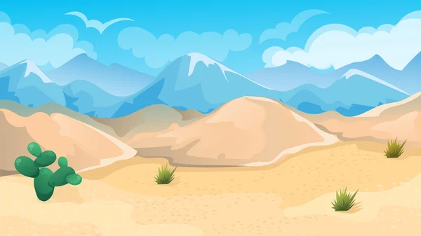 Wüste und Hügellandschaft — Stockvektor