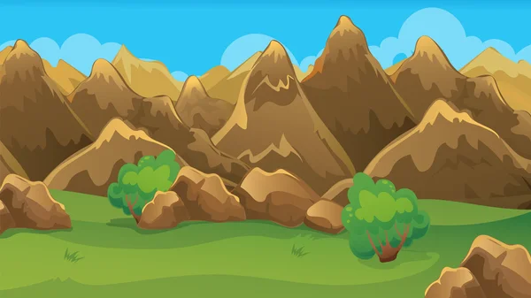 Braune Hügel Spiel Hintergrund — Stockvektor