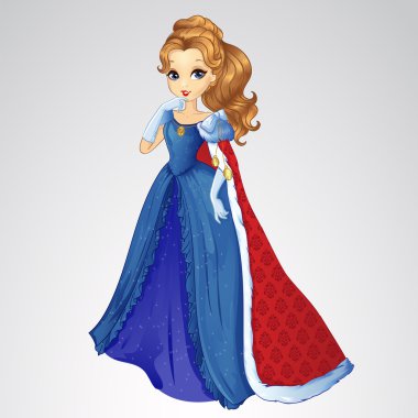 Kırmızı Roal manto kraliçesi