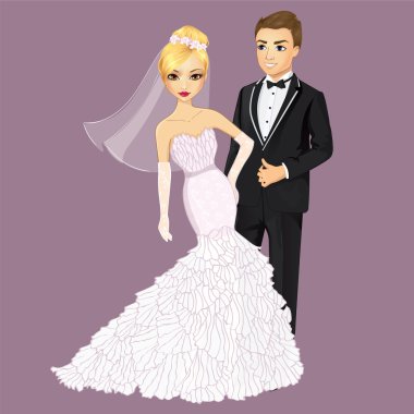 Güzel gelin ve damat