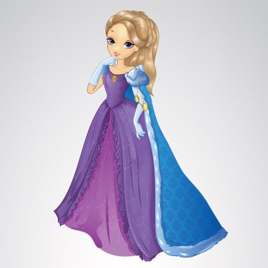 Mavi manto güzel Kraliçe