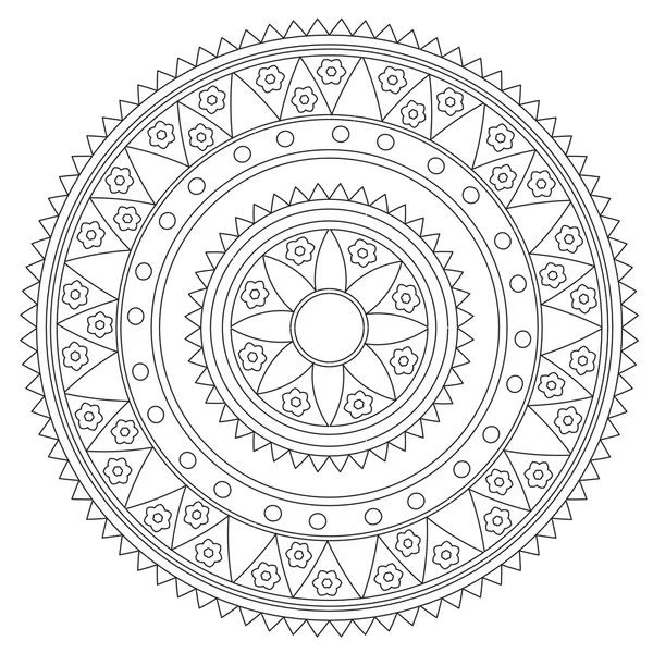 Barevné geometrické Flower Mandala — Stockový vektor