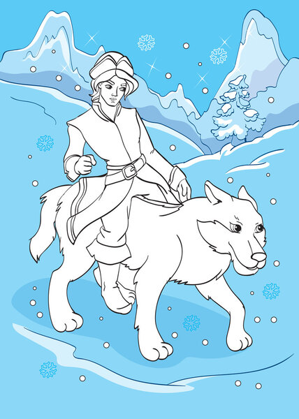 Coloring Book Of Prince Ivan Rides Grey Wolf