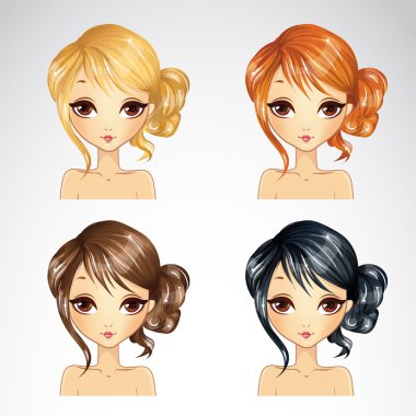 Kıvırcık saç kümesi