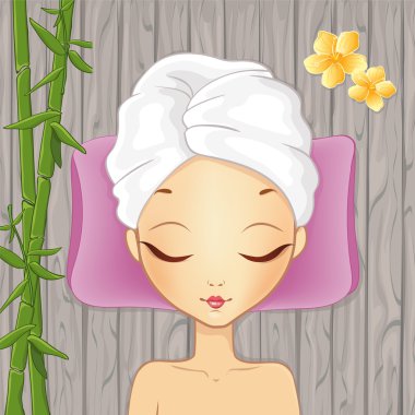 Spa'da rahatlatıcı kız