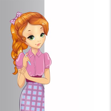 Bisness kız tutun afiş