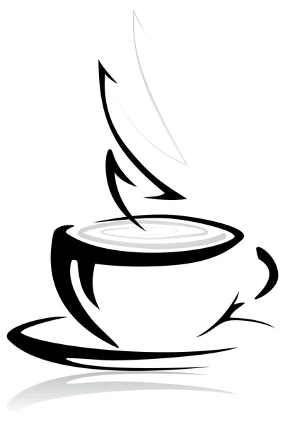 咖啡杯子会徽 — 图库矢量图片