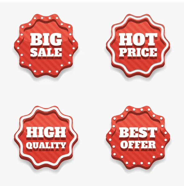 Verzameling van 3D-vector badges — Stockvector